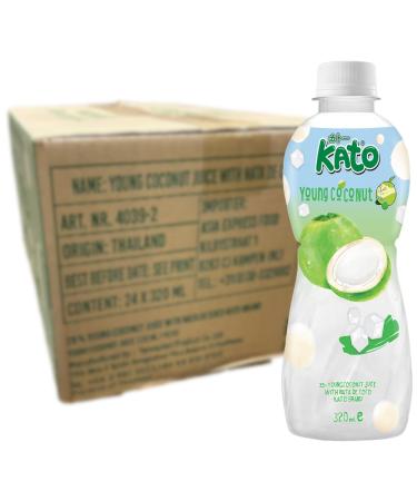 KATO - Jus de Noix de Coco avec Nata de Coco - 24 x 320 ml - Multipack