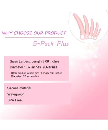 Lyniya 5-Pack Silicone Pelvic Floor Muscle Dilator Trainer Set for Women - Large Set - Buy Online on GoSupps.com