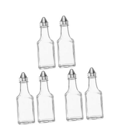 Zerodeko 6 Pcs Mini Spice Bottle Home Accessory Kitchen Accessory Mini Terrarium Home Supply Soy Sauce Dispenser Sauce Bottles Cooking Oil Bottle Cruet Olive Oil Glass Salad Dressing 5.6X5.6X13.3CMx3pcs Transparentx3pcs