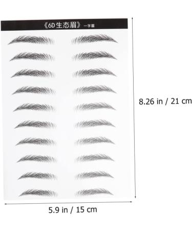  VINTORKY 2 Pairs Simulation Eyebrow Stick On Eyebrow Stencil Beauty Eyebrow Stickers Hair-Eyebrow False Eyebrow Sticker 3D Waterproof - Buy Online on GoSupps.com