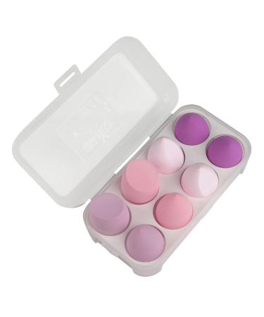 WANBY Makeup Sponges Blender Sponges Set Latex Free Makeup Blenders for Foundation Concealer Liquid Cream and Powder (8Pcs)
