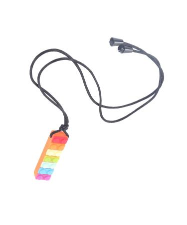 Baby Teether Necklace - Silicone Sensory Chew Pendant for Boys Girls (Orange) - Buy Online on GoSupps.com
