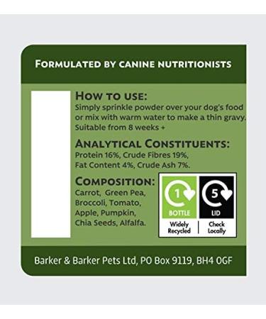 Tasty Veggie Dog Food Topper 160g - Natural and Delicious Supplement - Buy Online on GoSupps.com