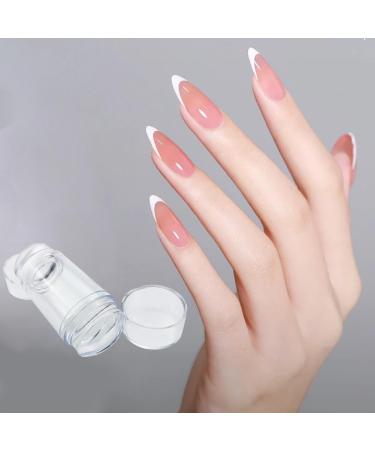 2 PCS Nail Stamp Double Sided Nail Art Jelly Stamper French Manicure Kit Silicone Nail Stamper French Tip with Scraper for Nails Manicure Tools - Buy Online on GoSupps.com