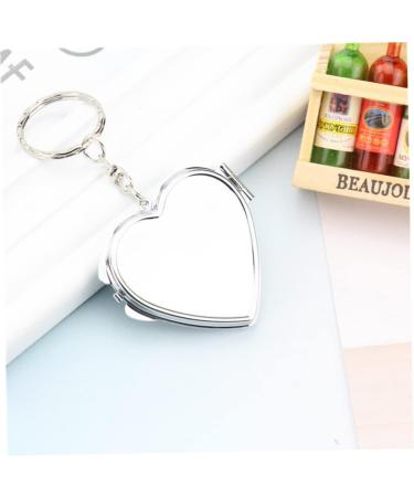 WRITWAA Metal Key Ring Metal Keychain Key Ring Pendant Buckle Key Chain Folding Metal Travel Vintage Vanity Mirror Double Side Compact Mirror - Buy Online on GoSupps.com