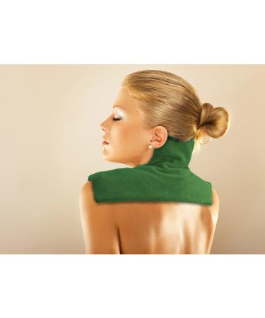 Moor neck warmer 29x39 cm with fleece cover in olive green neck pillow heat pad heat compress heating pad