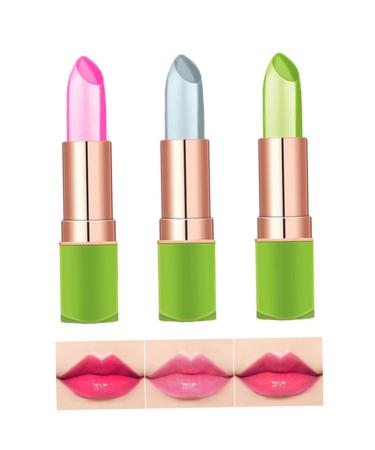 Color Changing Lipstick - 3pcs Aloe Vera Moisturizer Balm | Long Lasting Temp Color Change Lip Gloss - Shop Internationally - Buy Online on GoSupps.com