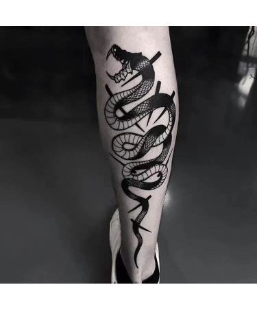 Black Snake Temporary Tattoos | Waterproof Body Art Stickers | 4 Sheets | Men Women Arm Neck Flash Decals - Buy Online on GoSupps.com