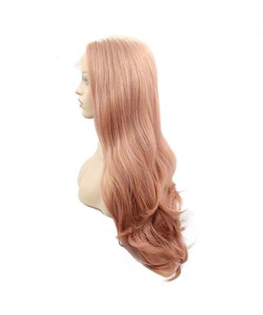 BGHJUE Lace Front Pink Wigs for Women - 24 Long Wavy Synthetic Rose Wig - Buy Online on GoSupps.com