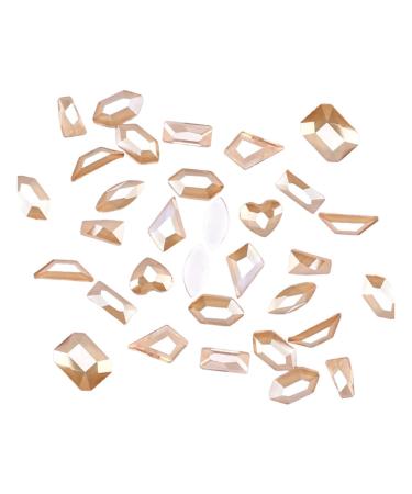 dijiusidy 50 Pieces Glass Crystal Set Eye-catching Personalized Nail Art Rhinestones DIY Handcraft Manicure Accessories for Card Making Type 1