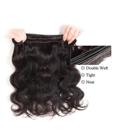 10A Brazilian Virgin Body Wave Hair Bundles - 16 18 20 Inch - 100% Unprocessed Human Hair Extensions - Natural Black - 3 Bundles - Buy Online on GoSupps.com