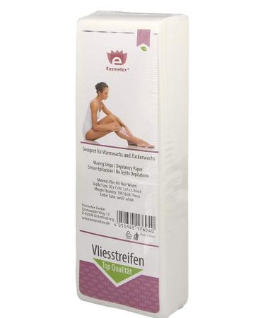 Cosmetex Fleece Strips - 300 Pieces for Hair Removal | 20cm Wax Strips for Warm Wax & Sugar Paste - Buy Online on GoSupps.com