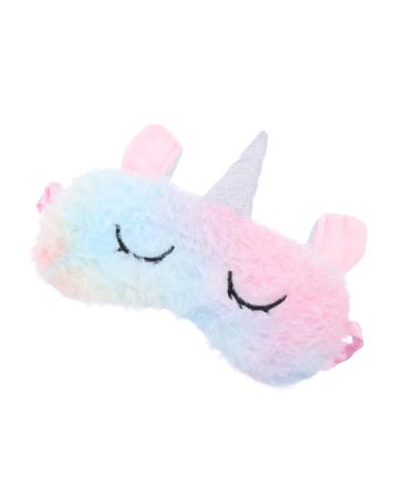 Beavorty 1pc Unicorn Eye Patch Sleeping Blindfold Plush Sleep Masks Sleeping Eye Patch Sleeping Eye Shade Plush Sleeping Mask Plush Eye Shade Sleeping Eye Mask Nap Eye Shade Plush Blindfold 1 Count (Pack of 1) Colorful