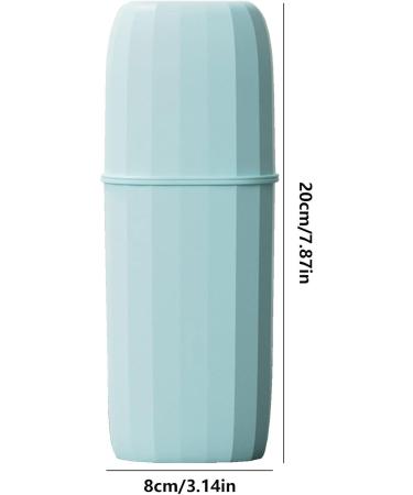 Higyee Travel Toothbrush Case & Organizer | Toothbrush Cup & Toothpaste Holder for School & Camping - Blue - Buy Online on GoSupps.com