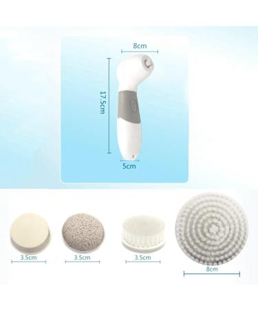 4-in-1 Electric Gentle Scrubber Waterproof Soft: Professional Handheld Adjustable Facial Cleansing Brush - Buy Online on GoSupps.com