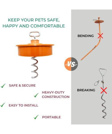 Intelli-Stayk Dog Pile | Surface Lock for Soft Soil | Secure & Durable Dog Stakes - Buy Online on GoSupps.com