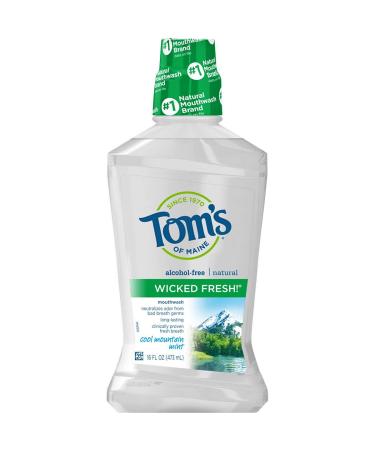 Tom's of Maine Long Lasting Wicked Fresh Mouthwash-Cool Mountain Mint-16  oz