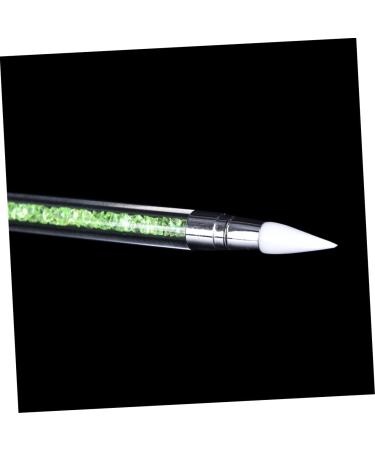 Nail Silicone Head Nail Pen Nail Art Carving Nail Tool Embossing Pen Double Head medium Green - Buy Online on GoSupps.com