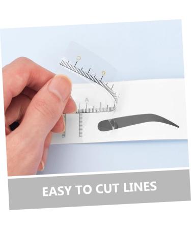 BIUDECO 50pcs Eyebrow Positioning Ruler Stickers Eyebrow Positioning Tool Eyebrow Stencils Measuring Ruler 18.00X3.80X0.10CM Yellow - Buy Online on GoSupps.com