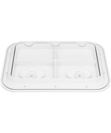 Deck Access Hatch for Marine Boat | 17-1/4" x 12-3/8" Inspection Cover with Lock | White | International Shipping Available - Buy Online on GoSupps.com