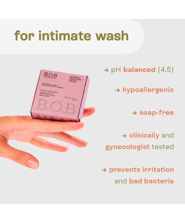B.O.B Bars Over Bottles Intimate Wash Bar - pH Balanced Daily Feminine Wash for Women - Natural Vegan, Eco-Friendly & Zero Waste - Buy Online on GoSupps.com