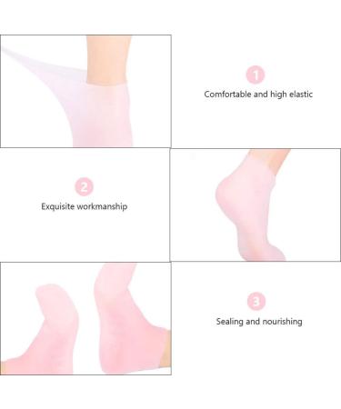 Artibetter 1 Set Moisturizing Gloves& Socks Foot Moisturizer Socks Spa Socks Gloves Set for Dry Skin Cracked Hands and Foot Skin Care (Pink) - Buy Online on GoSupps.com