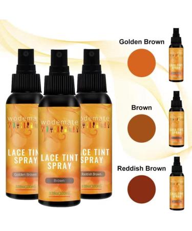 Wodemate Brown Lace Tint Spray 100ML - Hair Tinting for Lace Wigs & All Hair Types - Buy Online on GoSupps.com
