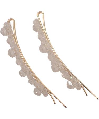 Topkids Accessories Beautiful Sparkly Beaded Hair Grips for Prom Bride or Flower Girl Womens Hair Clip Bobby Pins Kirby Grip Accessory Hair Accessory Beaded Flower Grip Clear - Buy Online on GoSupps.com