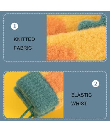 YLYMWJ Toddler Mittens on String | Thicken Fleece Knit Gloves | Cartoon Magic Gloves for Newborns Aged 1-4 | Dark Green | 14x9cm - Buy Online on GoSupps.com