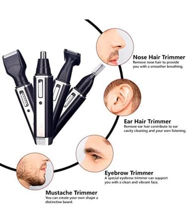 Head Shavers for Bald Men - Rechargeable 4 in 1 Electric Hair Trimmer & Grooming Kit | Beard Face Eyebrow Nose & Ear Shaver - Buy Online on GoSupps.com