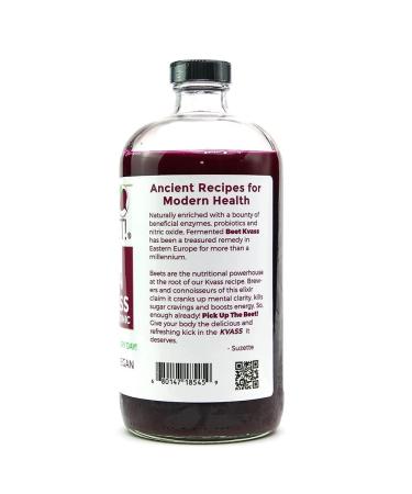 Beet Juice Kvass: Nitric Oxide Tonic with Live Cultures - 32oz Bottle | Supports Circulation, Blood Pressure & Gut Health | Reduces Sugar Cravings - Buy Online on GoSupps.com