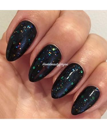 Bluesky Black with Holographic Multi Glitter LT123 Nail Gel Polish UV LED Soak Off 10ml - Buy Online on GoSupps.com