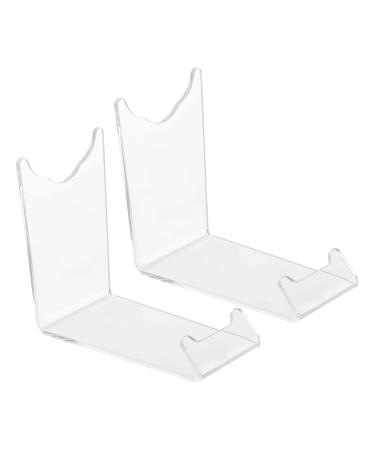 Frcolor 2st bearmstay riser Razor Restaurant Power stand Electric nasier Acrylic storage stand for safety razor razor organizer comb holder knife holder man plastic manual 11x8.5x4.5cm As shown