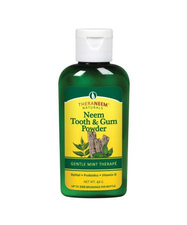 Organix South TheraNeem Naturals Neem Tooth & Gum Powder Gentle Mint Therape 40 g
