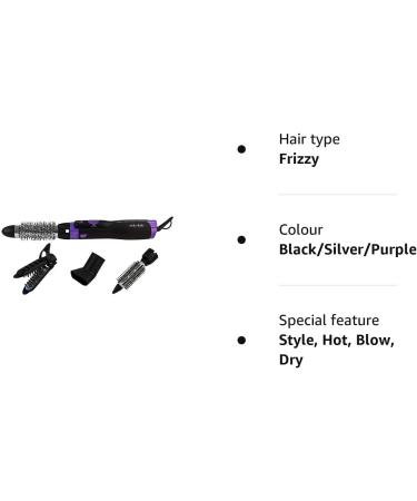 Nicky Clarke 1000W 4-in-1 Frizz Control Ionic Hot Air Brush Volumising Hair Styler 2 Heat / Speeds & Cool Shot Four Accessories: 20mm & 38mm Brushes Concentrator Nozzle & Straightener - NHA046 - Buy Online on GoSupps.com