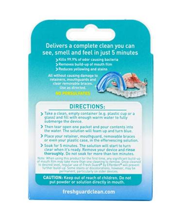 Fresh Guard Soak for Retainers, Mouthguards & Braces - 24 Count (Pack of 12) - Buy Online on GoSupps.com