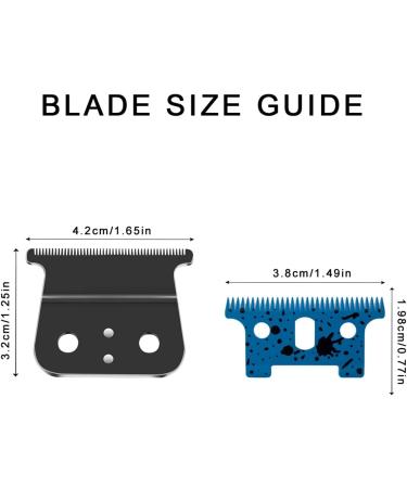 T-Outliner Replacement Blades T Outline Hair Trimmer Clippers Blade for GTO Andis 2 sets (Ceramic T Blade + Black Steel Blade) (Blue) - Buy Online on GoSupps.com