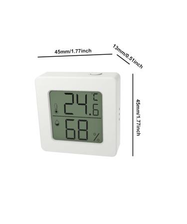 Mini Digital Hygrometer & Room Thermometer - Accurate Humidity & Temperature for Baby Rooms Greenhouses & Reptile Tanks (White 1 Pack) - Buy Online on GoSupps.com