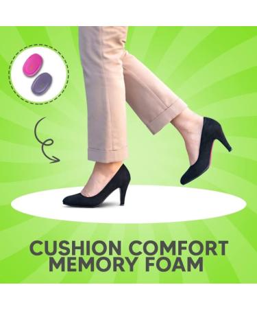 Softior Women's Comfort Memory Heel Cushions 3-Pack for Heel Pain & Plantar Fasciitis Relief - Large Size (9-14) - Pack of 6 - Buy Online on GoSupps.com