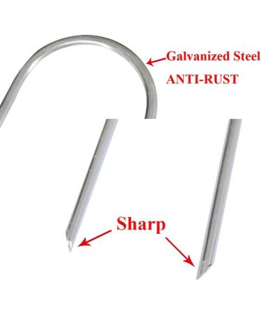 8pcs Heavy Duty Metal Trampoline Stakes - Long Ground Wind Anchors for Soccer Goals, Tents, Garden Decoration - Silver - Buy Online on GoSupps.com