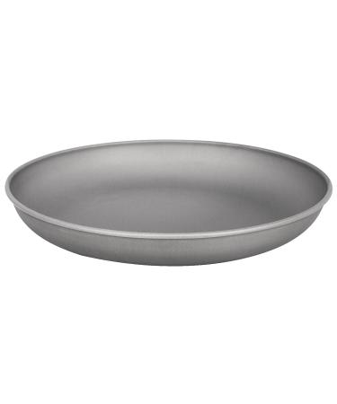 TiTo Titanium Plate Dish Outdoor Camping Tableware Ultralight Round Fruit Titanium Alloy Dinner Dishes Pan for BBQ Hiking Picnic (Large)