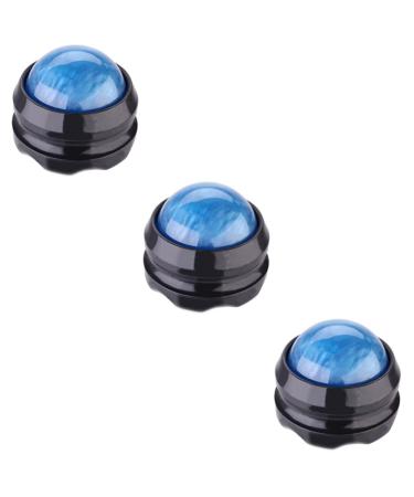 Inoomp fitness massage ball 3 pieces massage ball massage device Massage rollball blue fitness manual roll the ball manual massage ball manual mediumx3pcs bluex3stk