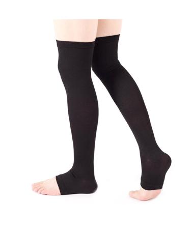 Blonde Open Toe Knihohe Medical compression stockings varicose veins stocking compression bandage wrap shaping for women men 18-21mm 01