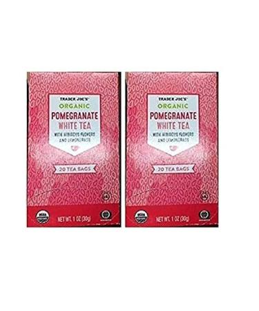 Pomegranate White Tea (2 Pack) 20 Count (Pack of 2)
