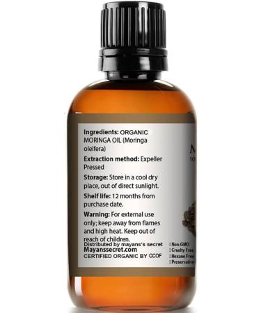 MORINGA OIL - VIRGIN ORGANIC USDA CERTIFIED COLD PRESSED - Buy Online on GoSupps.com