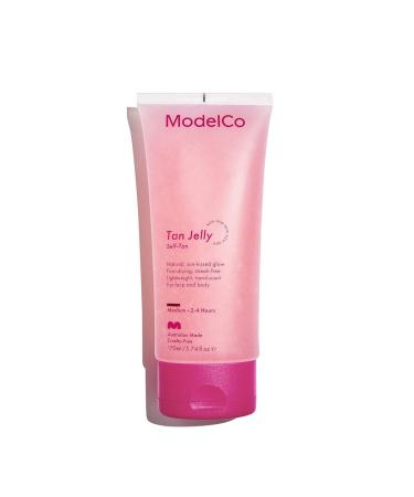 ModelCo Self-Tan Jelly - Lightweight  Fast-Absorbing - Ultra-Light  Fresh Jelly Formula - Healing And Conditioning Properties - Refreshing Texture - Suitable For Face And Body - Medium - 5.74 Oz Gel