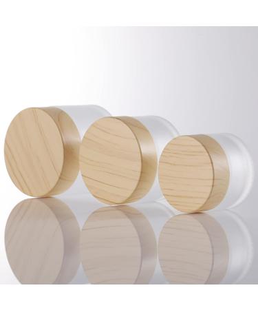 6-Pack 30ml Glass Jars with Wooden Covers - Travel Containers for Cosmetics Lip Balm & Creams | Ideal for Sampling - Buy Online on GoSupps.com