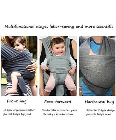 Voarge Baby Sling Wrap - Adjustable Unisex Carrier for Newborns to Toddlers (Light Gray) - Buy Online on GoSupps.com