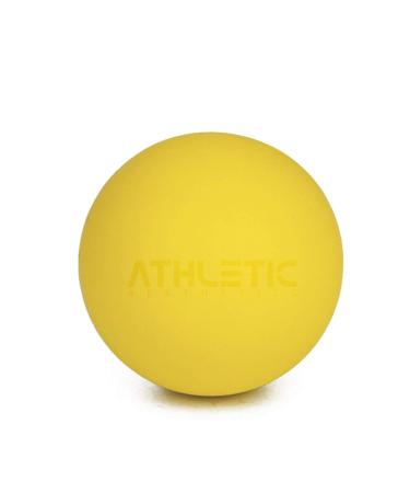 Massage ball 6cm diameter -as a lacrosse ball and fascia ball for self-massage and for trigger point therapy (precise treatment of tension) 8. Color (yellow)