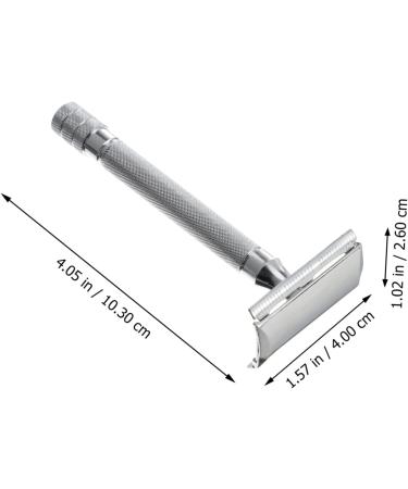 Angoily Manual Safety Razor for Men - Rustproof Double-Edged Single Blade Shaving Razor - Zinc Alloy 10.3x4cm - Eco-Friendly & Durable - Buy Online on GoSupps.com
